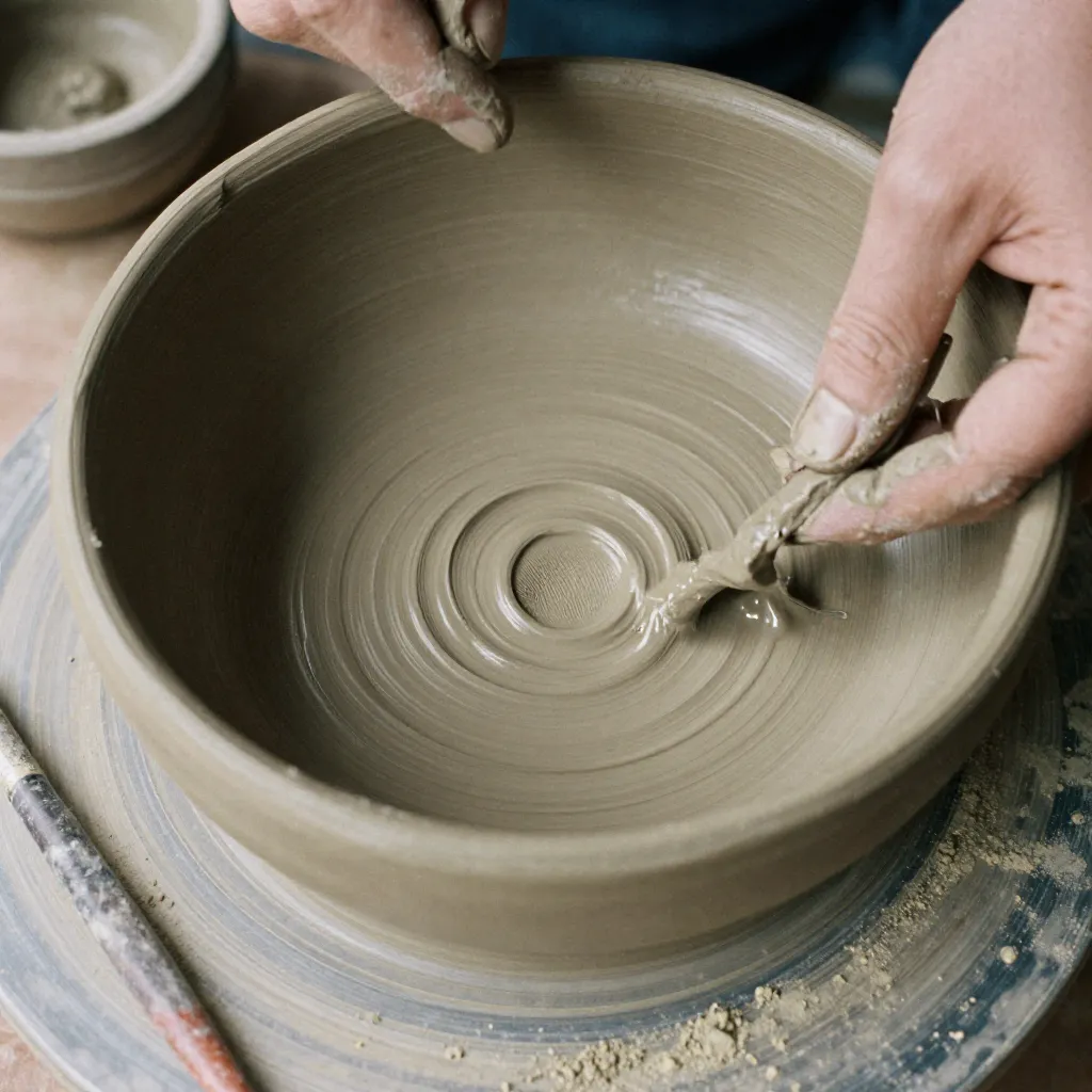 Detailed texture of clay surface