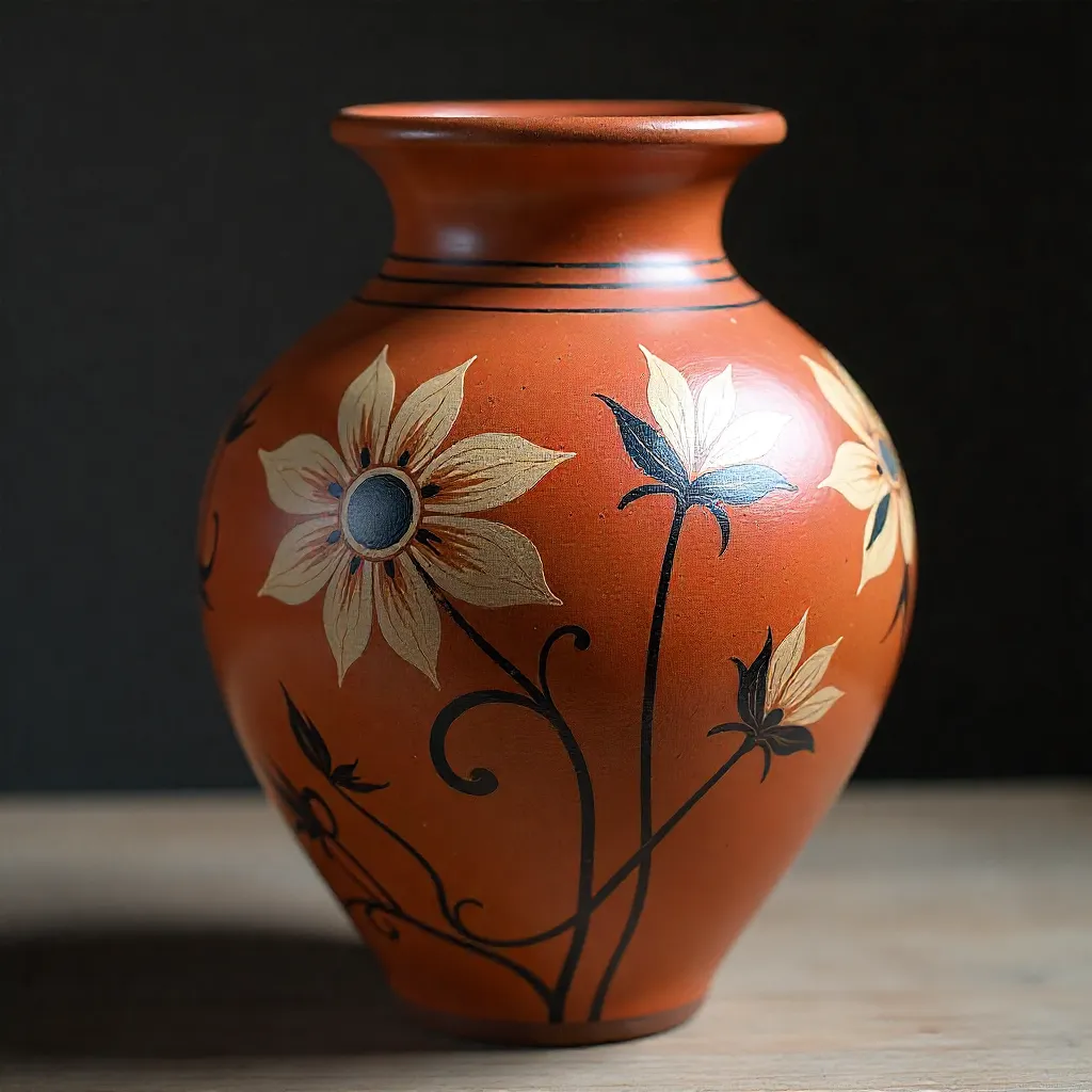 Pottery wheel in action shaping clay