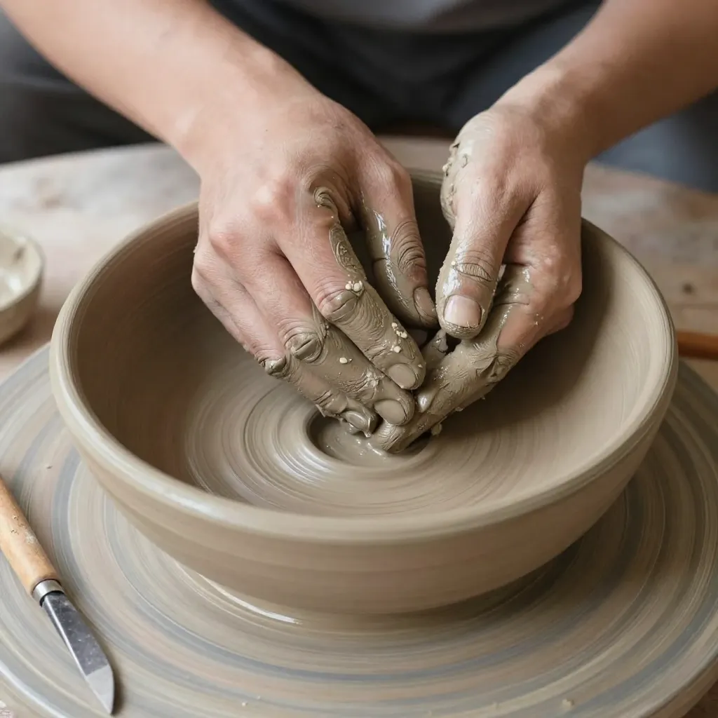 Glazed ceramic bowl with modern design